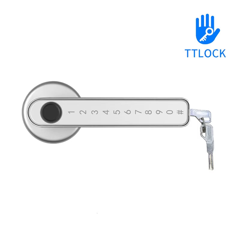 Ttlock APP Phone Remote Control Smart Biometrics Fingerprint Password Single Latch Lock with Key for Indoor Wooden Metal Door